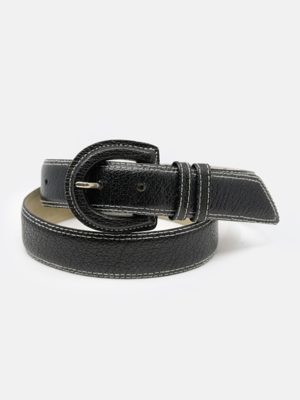 Vintage PORTS International Leather Belt Size M Made in Hong Kong